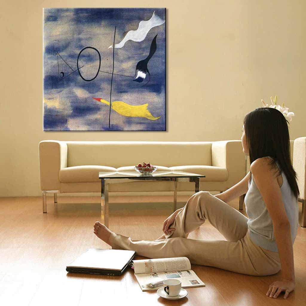 Amazon｜ジョアン・ミロ《絵画7》 壁飾り 飾り絵 玄関 寝室の